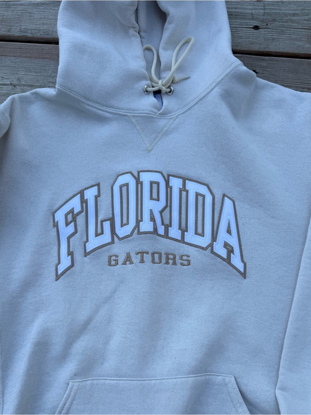 Florida Gators Light Beige Hoodie Sweatshirt Mens Size Large
